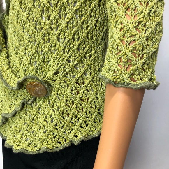 Clare by Icelandic Design green knit sweater Sz S - Picture 5 of 11